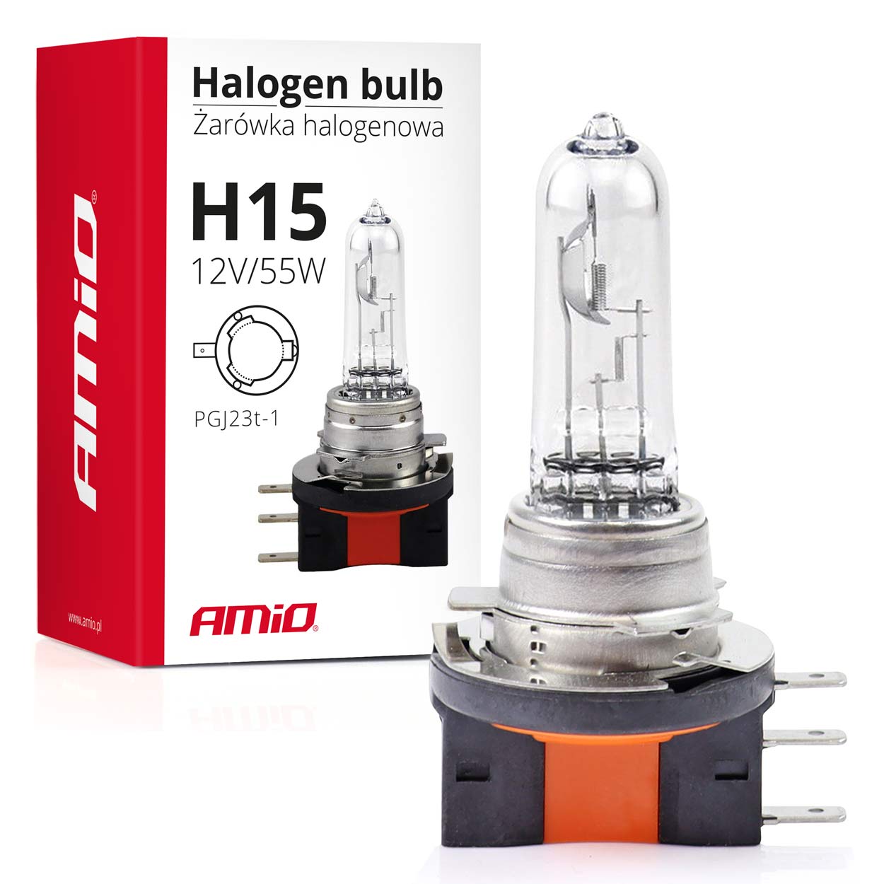 AMIO Lampa Halogen H15 12V/55W 01490