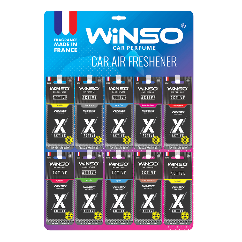 WINSO MIX No1 Car Air Frehener X Active Card 50 pcs display