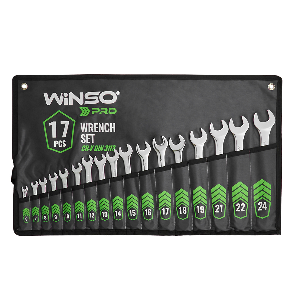 WINSO Set de chei combinate PRO 17buc (6-24mm) 900117