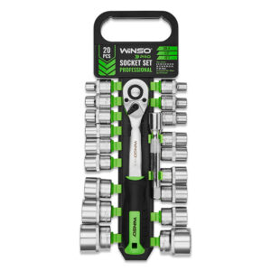 WINSO Set chei tubulare profesionale 20 buc 1/2" 72T, CR-V, 8-32 mm 902020