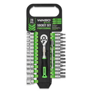 WINSO Set chei tubulare profesionale 28 buc 1/4" 72T, CR-V,   904028