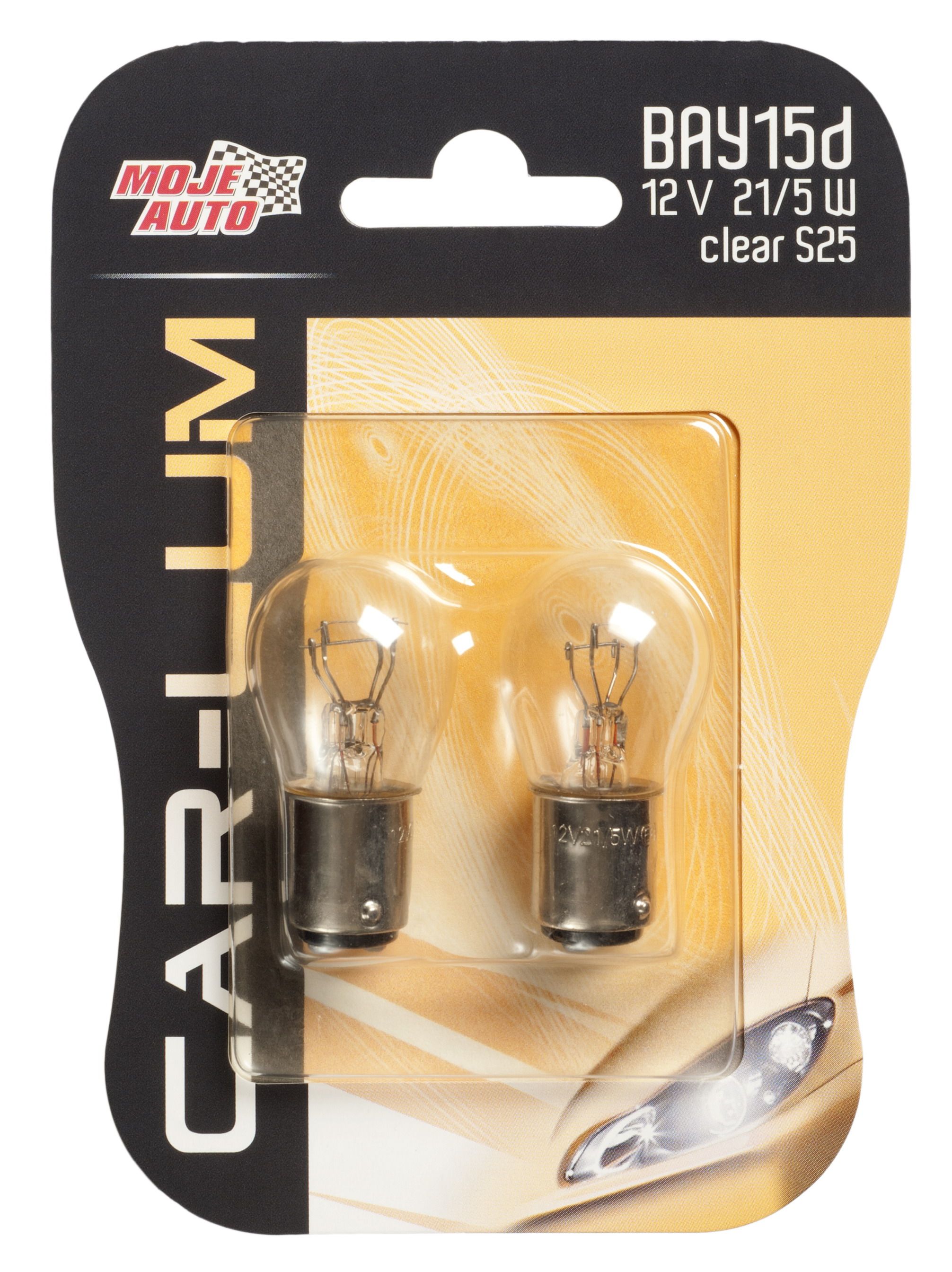 MOJE AUTO CAR-LUM LAMPA BAY15D 12V 21/5W CLEAR 2B  91008