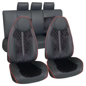 HUSA VELIUR CLASIC BLACK/RED LINE  MG-22V/BR