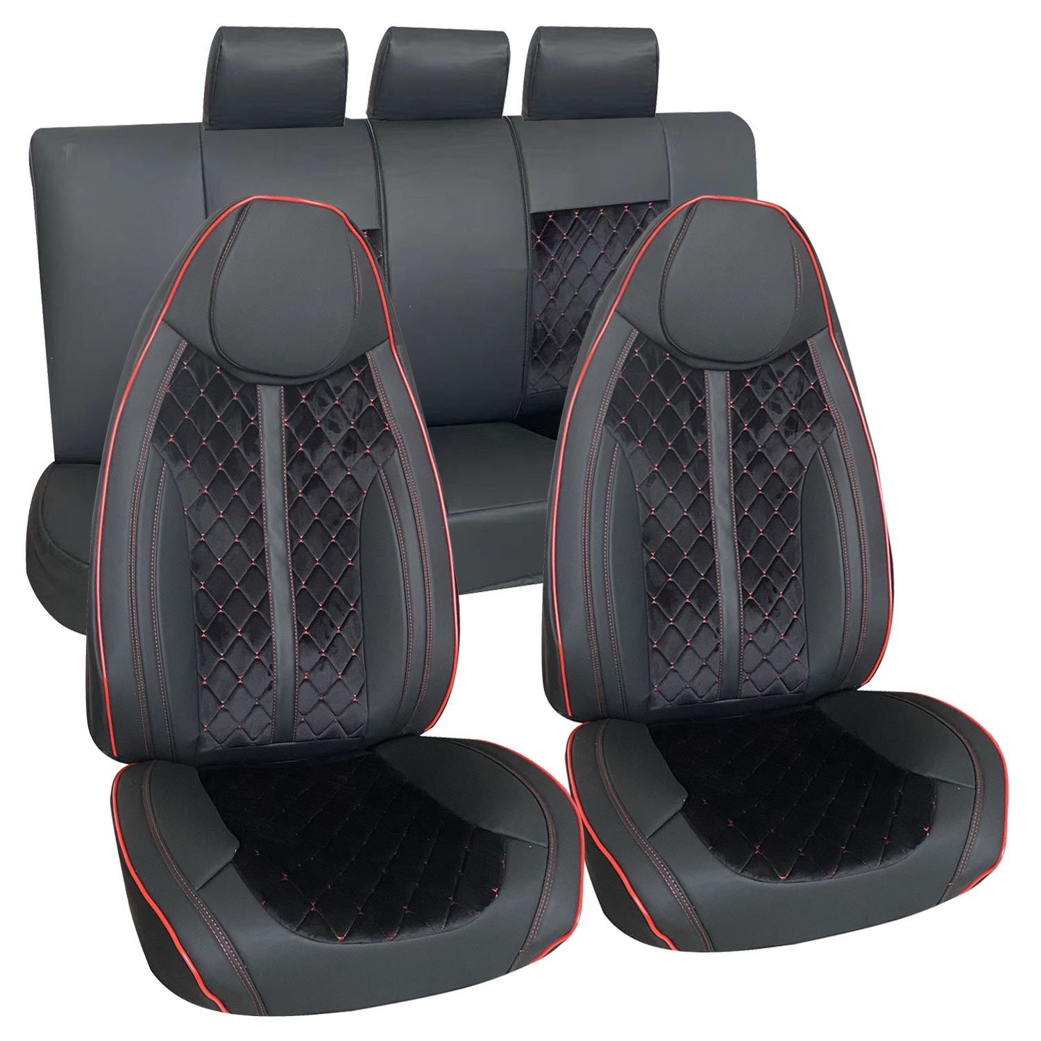 HUSA VELIUR CLASIC BLACK/RED LINE  MG-22V/BR