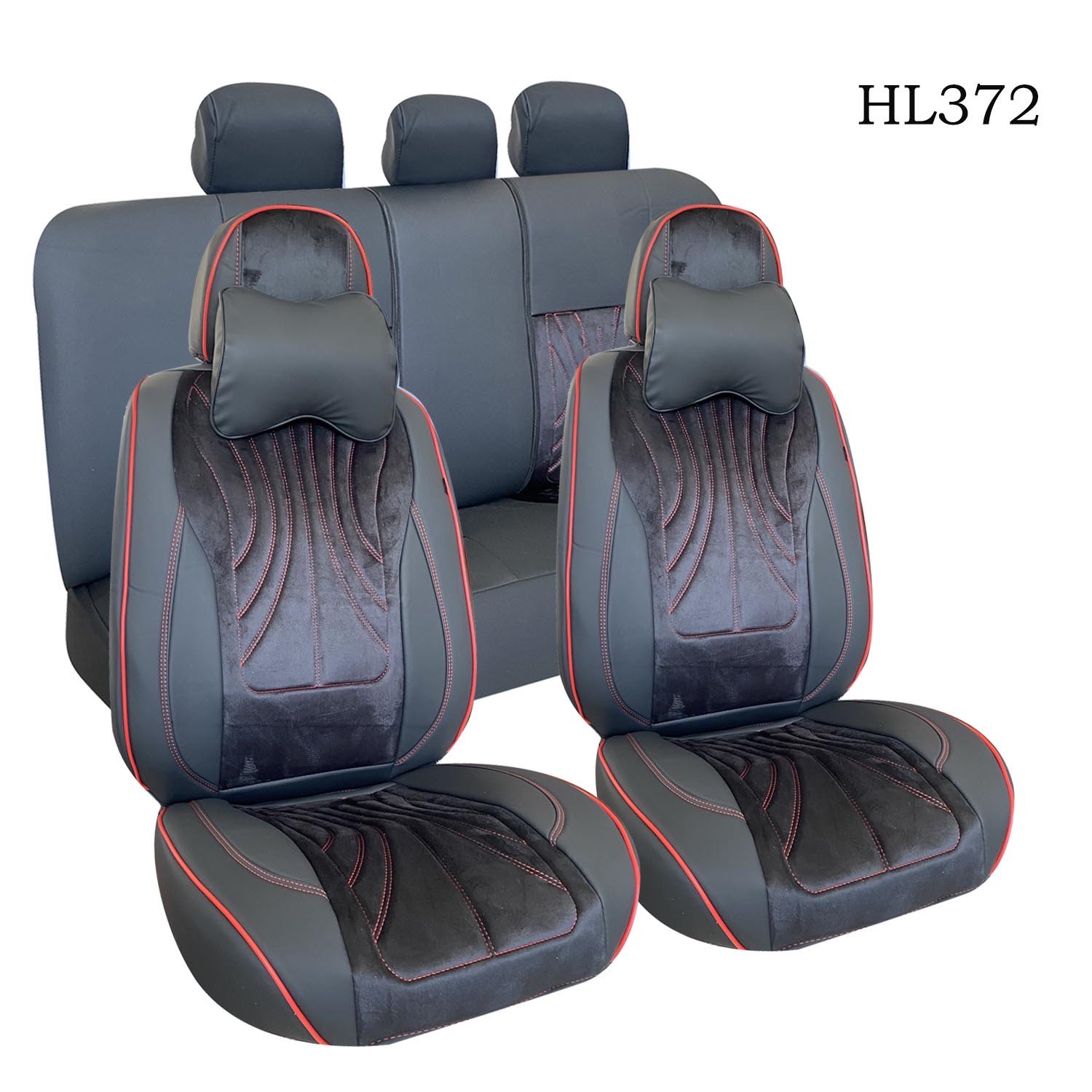 HUSA VELIUR TREND BLACK/RED LINE MG-23V/BR