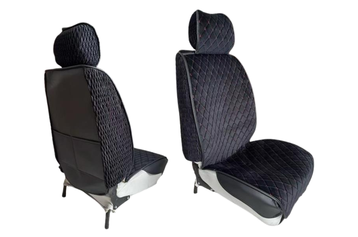 Cuvertura ALCANTARA VELUR Full Set Bag BLACK/BLUE LINE