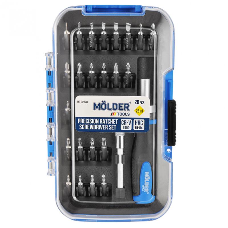 Molder Set de șurubelnițe reversibile, 28 de piese, 26 în 1, MT32328