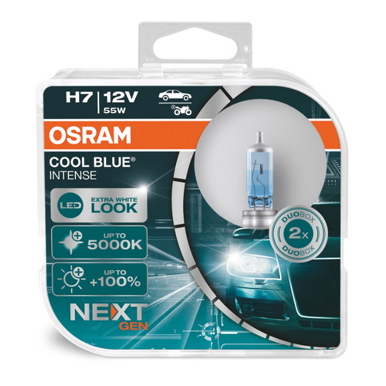 Osram Lampa halogen H7 12V 55W PX26d Cool Blue Next Gen 5000K 2buc 64210CBN