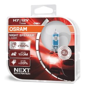 Osram Lampa halogen H7 12V 55W PX26d NIGHT BREAKER LASER+150% 2pcs.