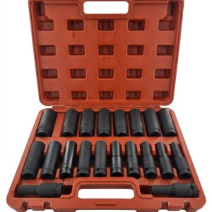 Bucse impact set 1/2 20 pcs Black KING Y17-104K