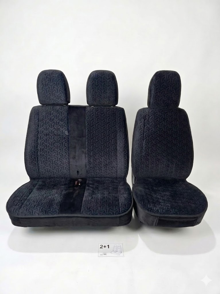 CUVERTURA ALCANTARA  VELUR 2/1 Set NEW BLACK Y51-11