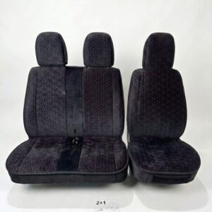 CUVERTURA ALCANTARA  VELUR 2/1 Set NEW BLACK/RED LINE Y51-13